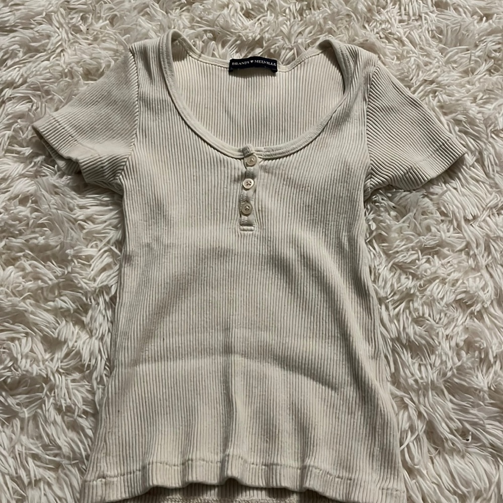 White brandy melville tee